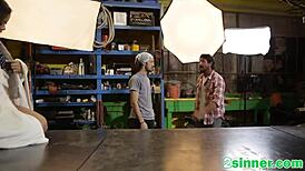 Ebony Beauty Teases Long Cock with Seductive Glamour