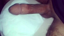 Shaved Dick Masturbation in Bathroom Scene