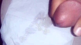 Shaved Dick Masturbation in Bathroom Scene