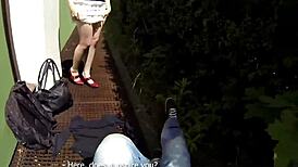 did you bend her over outside?