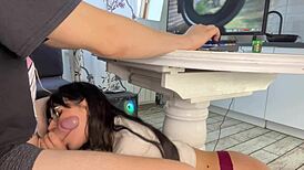 Step Sister Deep Throats While I Game, Cum on Face Chaos