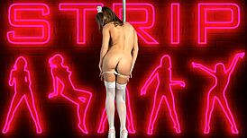 Teen Nurse Dances Undressing In Hospital Striptease