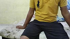 Heard the maid cleaning her boss's privates with Hindi audio, quite a scene!