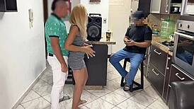 I lent my girlfriend for dancing, but her big ass got me hard rubbing against me! 🍑