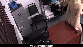skylar vox blonde shoplifter fucks guard to avoid charges 😈