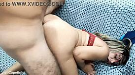 Vagninho overrasker svigermor med anal creampie etter onani