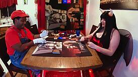 Jane plays magic 7 in lord of the rings cosplay