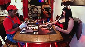 Jane plays magic 7 in lord of the rings cosplay