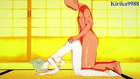 Is Kagura ready for the old man's intense creampie in this Gin Tama hentai?