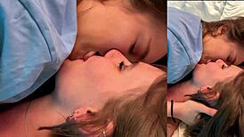 I got a birfday surprise with hot kisses, pussy masturbation, blowjob, and internal cumshot.