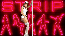 Teen Nurse Dances Undressing In Hospital Striptease