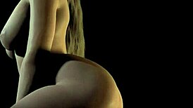 beautiful plum girl riding dildo in the dark