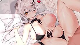 Intense Fucking with Cute Girl in Missionary and Cowgirl - Hentai CG22