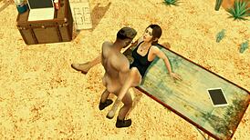 Rough missionary sex in tomb raider cosplay