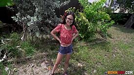 Lulu Chu, the Chinese cutie, gets drilled in a van. Her shaved body takes every hard thrust!