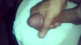 Shaved Dick Masturbation in Bathroom Scene