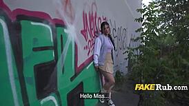 Latina Woman Caught Outdoors During Casting Interview