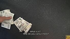 Magnificent Chick Picks Up Cash in Gym