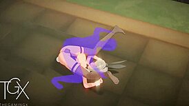 Sexy fantazijná baba sa šuká v anime hentai hre