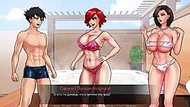 Bold Goddesses in Jacuzzi for Deepthroat and Fingering