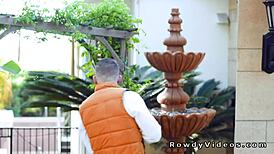 Muscle suspect slams handsome cop with anal in bedroom action.