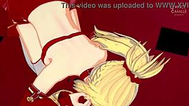 Mordred Pedragon from Fate Apocrypha masturbates you and lets you cum inside.