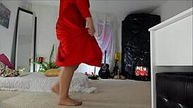 Naughty MILF Sonya teases with hairy upskirt