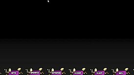 Pale Carnations gameplay shows tattooed slut with vibrator on big cock.