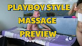 Playboy style massage featuring big ass and monster cock 😏