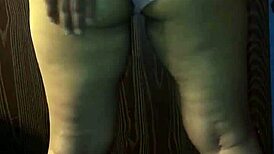 Admiring, caressing, sucking, and slapping that beautiful Latina wife's ass before anal