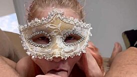 Virgin teen gives deep blowjob to pizza deliveryman