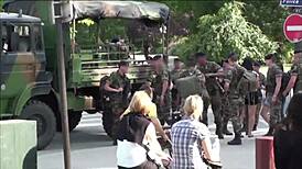 risky public sex under eiffel tower