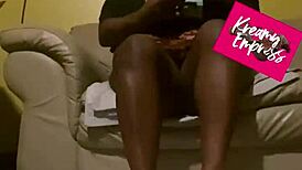 Hot ebony milf licks feet!