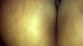 lesbian strap on fucks ass with cumshot in homemade series