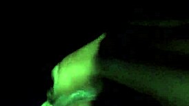 Shemale with big cock gets cumshot while sounding, hairy details unfold in the scene