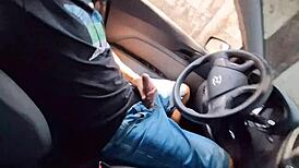 Masturbation Risky for Hot Girl Watching Me at Bus Stop