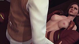 Yennefer from witcher gets hardcore sex in 3d porno game