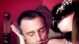 sexy brunette slave spanked and banged missionary by strict master