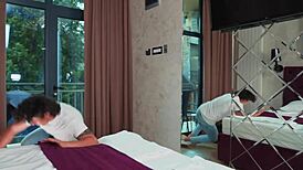 Ever shared a hotel room with a sexy milf? She’s bent over waiting for a hot facial finish. Wanna join us for some fun?