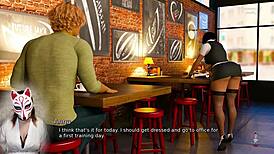 Anna shows exciting affection in job interview with big tits.