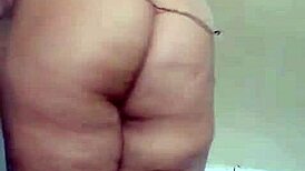 Chubby woman showing off to the camera