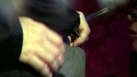 Jade Laroche blindfolded for daring lingerie cumshot play.