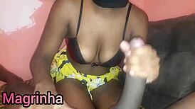 Black stud fucks skinny Latina until she cums