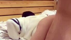 young gay guy bends over for bareback riding