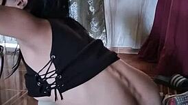 teen latina prostitute sacrifices her ass for creampie