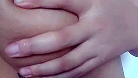 Chubby woman showing off to the camera