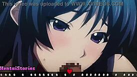 mika tries her first blowjob and gets a facial in hentai game