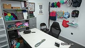 Teen Rides The Officer's Attention While He Checks Her Bottom