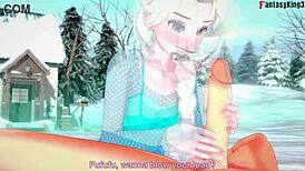 Watch Elsa from Frozen sucking and fucking in this fantasy hentai?