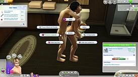 she deepthroats in this animated sims scene